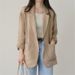9310 Thin Women's 2025 Spring New British Style Casual Long Sleeved Cotton Linen Small Suit Jacket_ecoleips.com