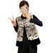 girl Chinese National Style Button Vest For Women 2025 Autumn Winter New Stand Collar Retro Ink Painting Horse Outerwear_ecoleips.com