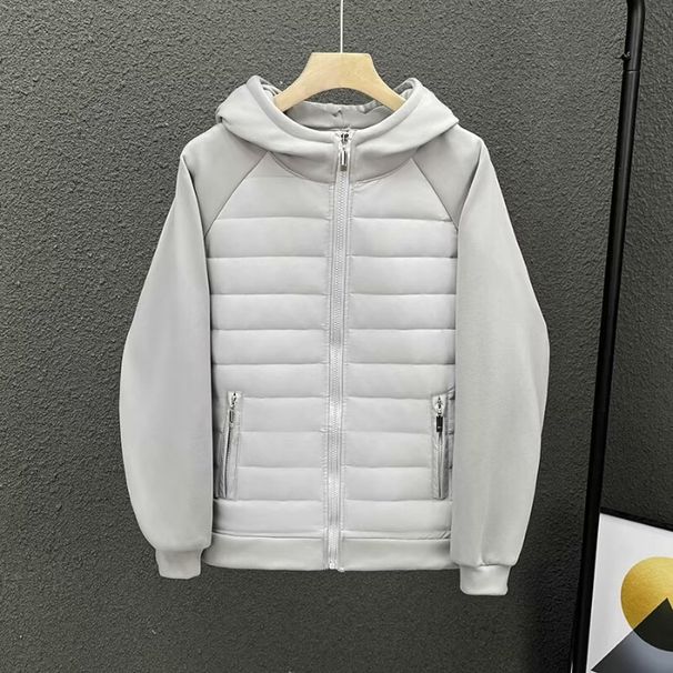 Women's Clothing Autumn Cotton Casual Hooded Lining Full Edge Light Sweater Jacket Casual Top_ecoleips.com