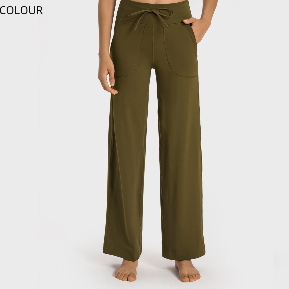 Women's Clothing New Evrlue Double 6 Zero Sense Wide Leg Pants Large Pocket Fitness Yoga Pants Women's Sports Casual Trousers Dl336_ecoleips.com