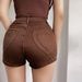 Trendy Instagram High-waisted Slimming Denim Super Shorts For Women, Summer Elastic Slim Fit, Leg-lengthening,_ecoleips.com
