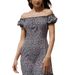 European American Women's Fashion, New Summer Style, Elegant And Slimming, Puff Sleeve, Slit, Off-shoulder, Floral Midi_ecoleips.com