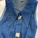 Women's Clothing Waist Slimming Sleeveless Single Breasted A Line Slit Denim Dress Casual Long Skirt_ecoleips.com