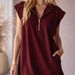 Sleeveless A-Line Dress With Double Pockets & V-Neck – Flounce Hem, Zipper Detail (Xs-Xxxl, Polyester-Spandex Blend)_ecoleips.com