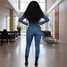 Denim Jumpsuit With Faux Fur Collar – Slim-Fit Utility Romper In Classic Blue (S-2XL, Mid-Rise Tapered Leg, Cotton-Blend Workwear-to-Weekend Wear)_ecoleips.com