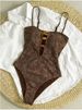 Women's Bohemian Style One Piece Swimsuit Summer Sexy Strappy Backless Design Vacation Fashion Regular Fit Polyester_ecoleips.com