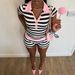 New Style Women's Summer Two Piece Set D10200 New Dopamine Candy Color Striped Color Blocking Suit_ecoleips.com