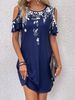 Aria Basics Aria Basics 2026 European And American Cross-border Women's Clothing Summer New Fashion Printed Round U-neck Off-shoulder_ecoleips.com