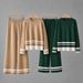Women's Fashionable Casual Comfortable Knitted Color Blocked Two Piece Set Relaxed Everyday Wear Versatile Comfortable Feshion Trend_ecoleips.com