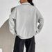 Women’s Half-Zip Sweatshirt – Loose Fit Fleece Pullover (Light Gray/Dark Gray/Rose Red/Black/Apricot, XS-XXL)_ecoleips.com