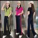Women's Stylish Lapel Short Sleeve Sports Suit Chic And Youthful Professional Two Piece Set Summer 2026 New Style_ecoleips.com