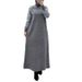 Women's Clothing Muslim Solid Color Knitted Sweater Fashionable And Elegant Dress_ecoleips.com