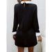 Women's Clothing New Solid Color Splicing Temperament Long Sleeved Dress Female_ecoleips.com
