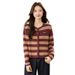 Striped Colorful Round Neck Single Button Knit Cardigan Women's Autumn Casual Sweater Jacket Long Sleeve Outerwear_ecoleips.com