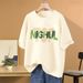 Women's European Style Oversized T-Shirt Short Sleeve Flowy Casual Slimming Top Multiple Fashion Colors Daily Wear_ecoleips.com