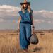Women's Clothing Women's Western Style Sleeveless Wide Leg Suede Suit New_ecoleips.com