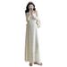 Autumn New Korean Fashion Strap Two-Piece Maternity Dress_ecoleips.com