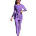 Women's Clothing Solid Color Lace Up Hip Skirt Long Sleeved Round Neck High Waist Short Dress Muslim Swimsuit Female_ecoleips.com