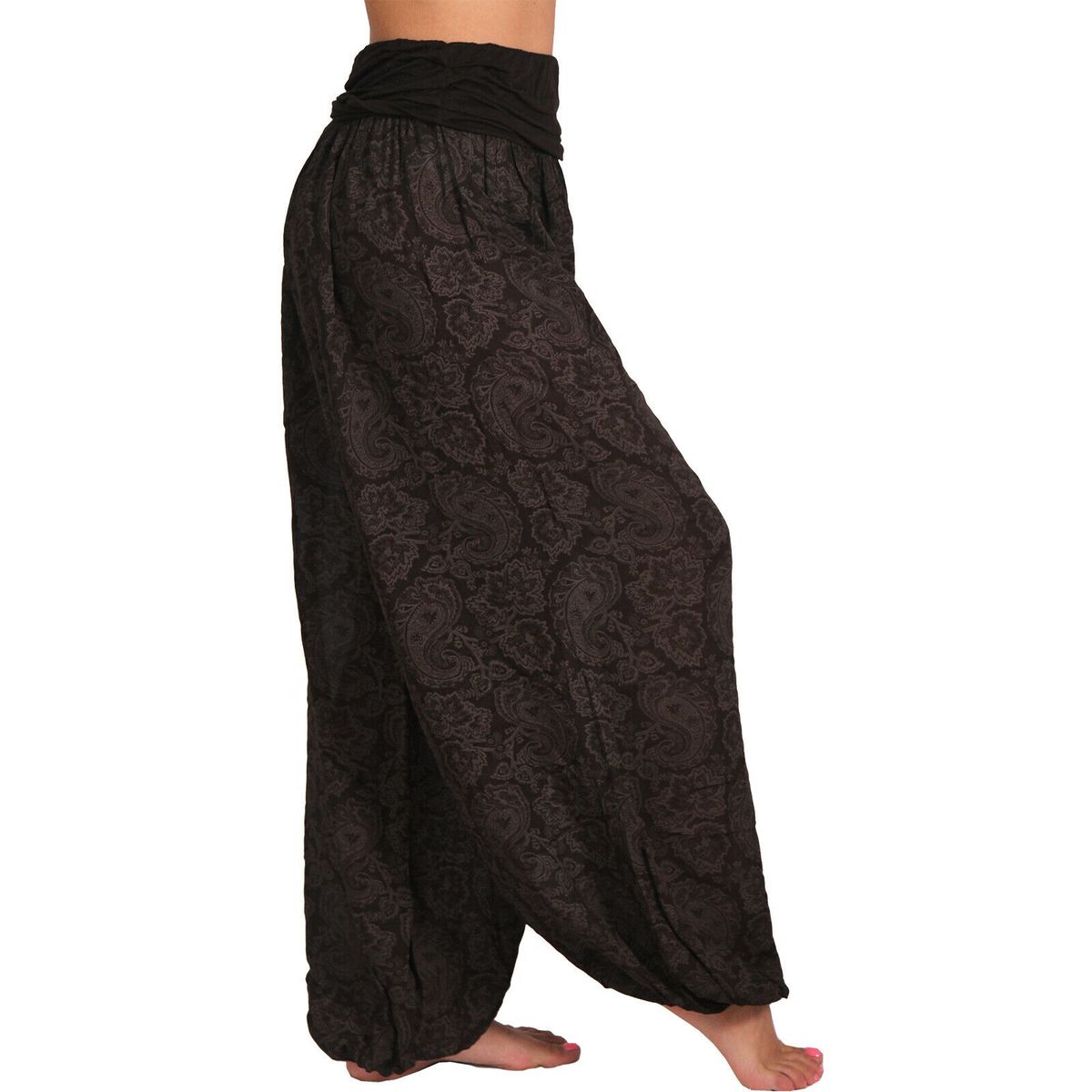 Women's Clothing Digital Printing Long Wide Leg Pants Casual Pants Harem Pants_ecoleips.com