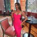 Verve 2025 Summer Women's Strapless Sleeveless Backless Rose Red Split Long Dress_ecoleips.com