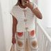 DiYun Women's Minimalist Hollow T-Shirt Short Sleeved Knitted Top European American Style Vacation Wear For Autumn Winter_ecoleips.com