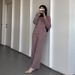 Verve Autumn Winter New Wide-Leg Pants Muslim Knitted Suit Women's Clothing_ecoleips.com