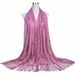 Women's Clothing Muslim Scarf Hijab Solid Color Lace Hollow Tassel Silk Scarf Female Summer Malaysia Long Scarf Shawl_ecoleips.com