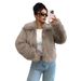 Cross-border European And American Style Elegant And Versatile Fluffy Long-sleeved Coat Jacket Women's Wear 2025 Autumn And Winter_ecoleips.com