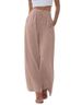 Suitable For All Seasons 2025 Code Women's Linen Loose Casual Pocket Drawstring Wide-leg Pants Women_ecoleips.com