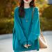 Women's Mid-length Sweatshirt That Covers The Buttocks, Autumn And Winter 2024 High-end Fleece-lined Thickened Loose_ecoleips.com