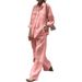 Women’s Loose-Fit Long Sleeve Shirt & Pants Set – Soft Breathable Fabric, Relaxed Style, Versatile Casual Outfit For Fall_ecoleips.com