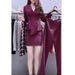 9938 Daai Mei Yi 2025 Spring New Slim Fit Suit Irregular Hem Fashion Women's Clothing_ecoleips.com