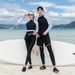 Aria Basics New Couple's Swimwear For Men Women, Two-piece Long-sleeve And Long-pants Set, Tummy-concealing, Slimming, Conservative_ecoleips.com