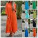 Women's Clothing Cotton Linen Shirt Fashion Casual Long Sleeve Cardigan Dress_ecoleips.com