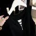 Women's Clothing Summer Knitted Camisole Faux Two Piece Zipper Sleeveless Vest Top Real Photos_ecoleips.com