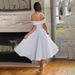 Elegant Women Solid Dress, Classic Off‑Shoulder Strapless Design, Minimalist Solid Tone, Graceful Slimming Casual Party Dress_ecoleips.com