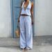 Women's Summer Casual Trousers Set Clothing Vacation Vest_ecoleips.com