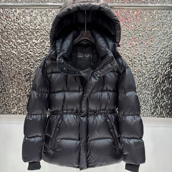 Black Diamond Extreme Cold-Resistant Hooded Down Jacket For Couples - Winter Warm Short Puffer Coat With Slim Fit & Detachable Hood_ecoleips.com
