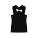 Women's Clothing Elegant Slim Fit Halter Neck Top Gold Embellished Trim Summer Women's Clothing 4 Colors For Formal & Casual For Women_ecoleips.com