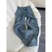 Heavy-Duty Rhinestone Jeans – High-Waisted Straight-Leg Pants For Women, Plus Size & Petite Friendly, Summer Light Blue Washed Denim_ecoleips.com