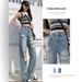 Ripped Wide-leg Jeans Women, Loose Fit, New Thin Style For Summer 2025, High-waisted, Drapey, Petite, Floor-length_ecoleips.com