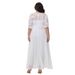 Large Size Women's Clothing New Lace Chiffon Stitching Dress Bridesmaid Dress_ecoleips.com