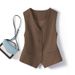 K Suit Vest, Women's Tank Top, New Slim Fit, Outer Layer, Women's Style, Camisole, Short Clip_ecoleips.com