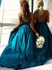 Women's Clothing Suspender Deep V Dress Bridesmaid Dress_ecoleips.com