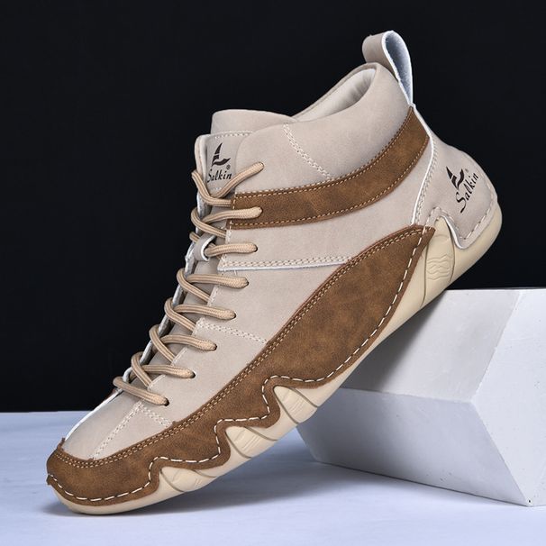 Men's High-Top Martin Boots Autumn And Winter Warm Casual Men's Mid Boots American Boat Shoes Claw Shoes_ecoleips.com