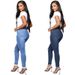 Women's Clothing Hole Washed Jeans_ecoleips.com