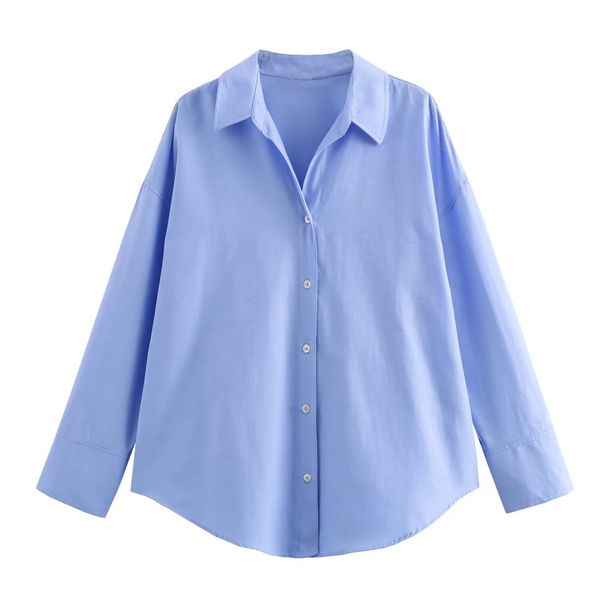 Women's 3D Print Long Sleeve Striped Shirt Loose Fit Versatile Stylish Top for Spring/Summer Commuters_ecoleips.com