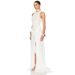 Women's Sexy Mock Neck Sleeveless High Waist Side Slit Ruched Floor Length Maxi Dress – Elegant Evening Gown_ecoleips.com