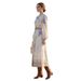 Women's Clothing Women's Floral Print Long Dress Button Detail Belted Style Spring Summer Craft Extra Length_ecoleips.com
