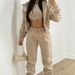Voya Women's Sports And Leisure Hooded Fleece Hoodie, Fashionable Running Set With Multiple Colors To Choose From_ecoleips.com